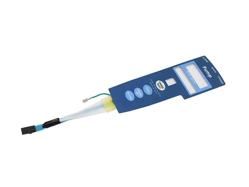 Membrane Switch with Optical fiber