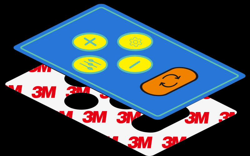 Membrane Switch with Optical fiber